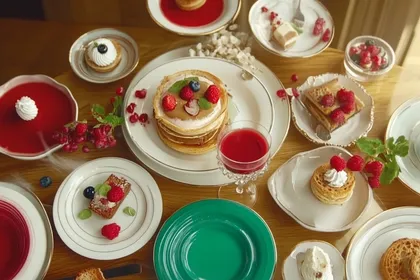 Gesundes Frühstück mit Beeren, Nüssen, Haferflocken und Joghurt