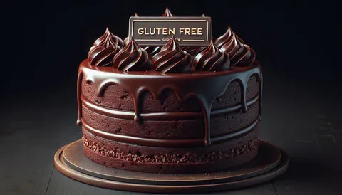 Saftiger glutenfreier Schokoladenkuchen, angeschnitten mit Puderzucker