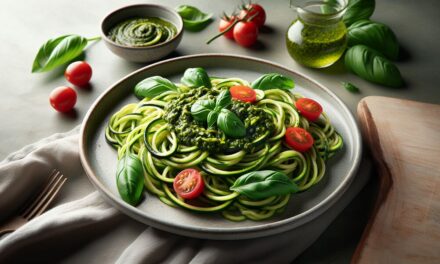 Low-Carb Zucchini-Nudeln mit Pesto » Kohlenhydrat-Schmaus neu interpretiert