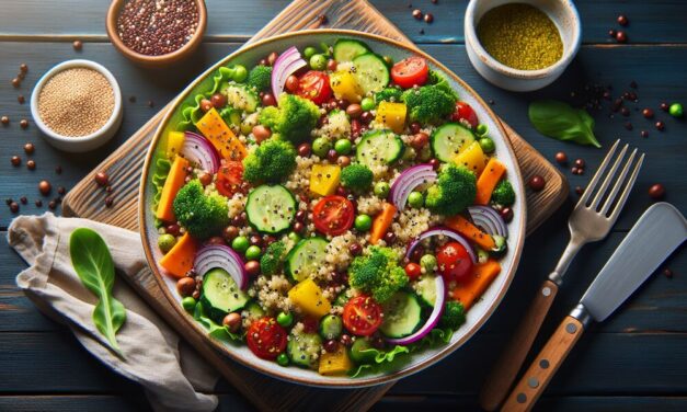 Gesunder Quinoa-Salat mit Gemüse » Vital und bunt auf dem Teller