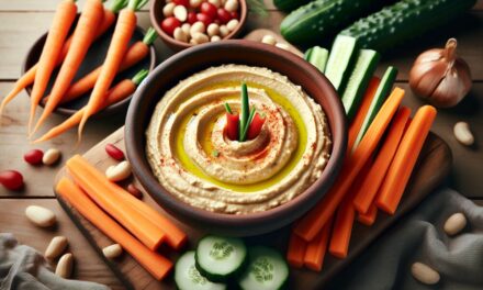 Selbstgemachte Hummus und Gemüsesticks als Snack » Gesund naschen leicht gemacht