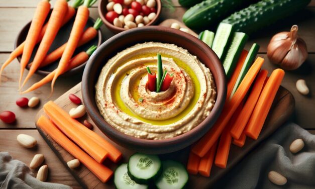 Selbstgemachte Hummus und Gemüsesticks als Snack » Gesund naschen leicht gemacht