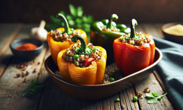 Gefüllte Paprika mit Quinoa » Leckere Paprika Überraschung